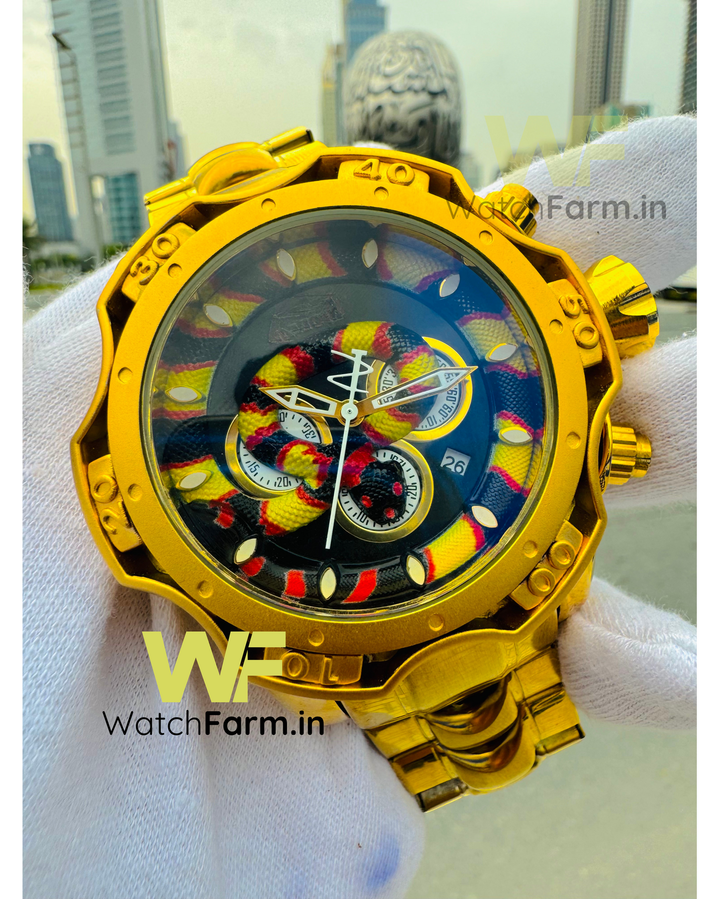 Dragon Gold Watch (heavy Quality Dubai Imported Black Dial (new Arrival).