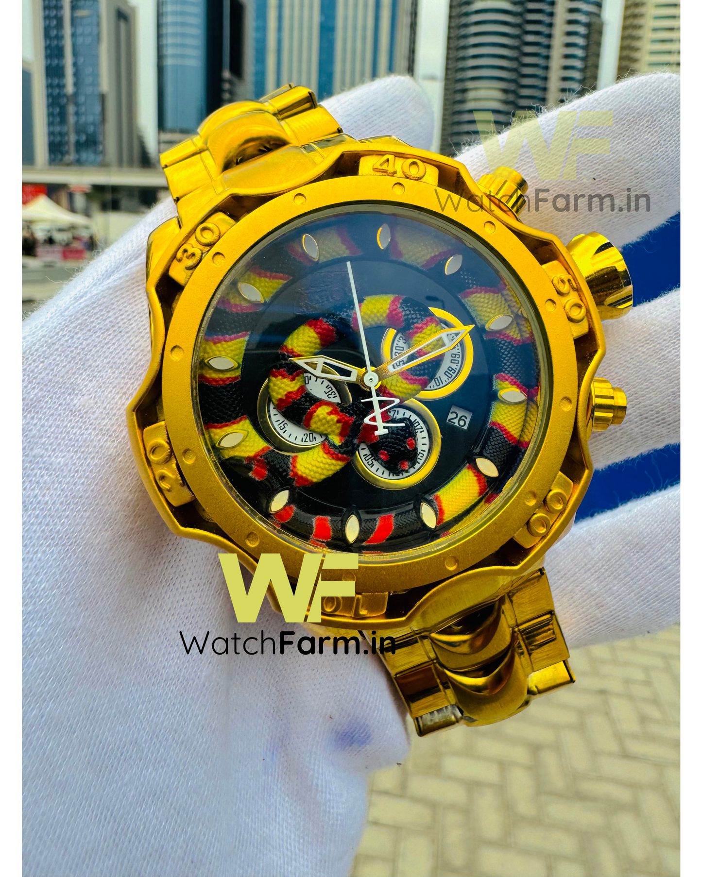 Dragon Gold Watch (heavy Quality Dubai Imported Black Dial (new Arrival).