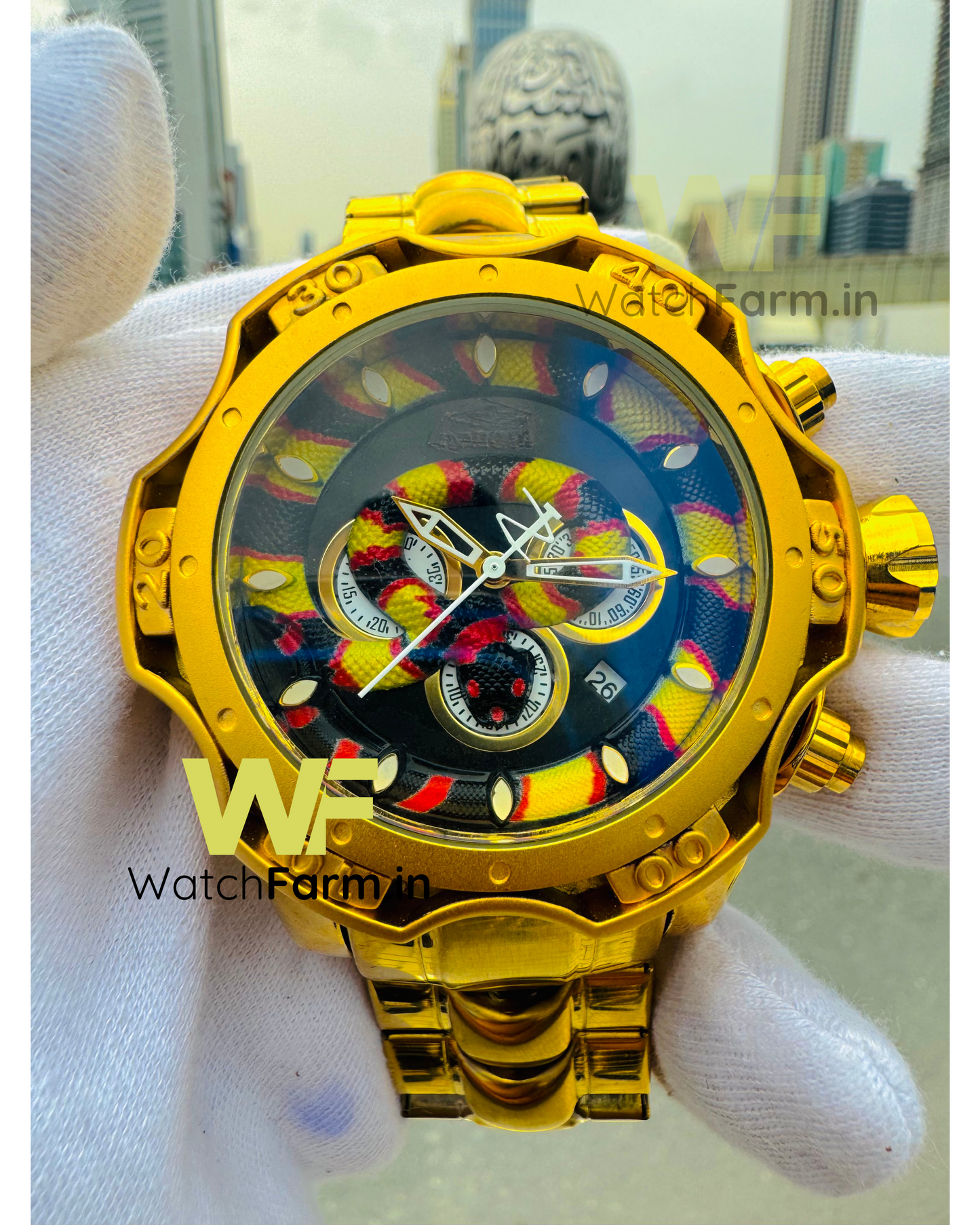 Dragon Gold Watch (heavy Quality Dubai Imported Black Dial (new Arrival).