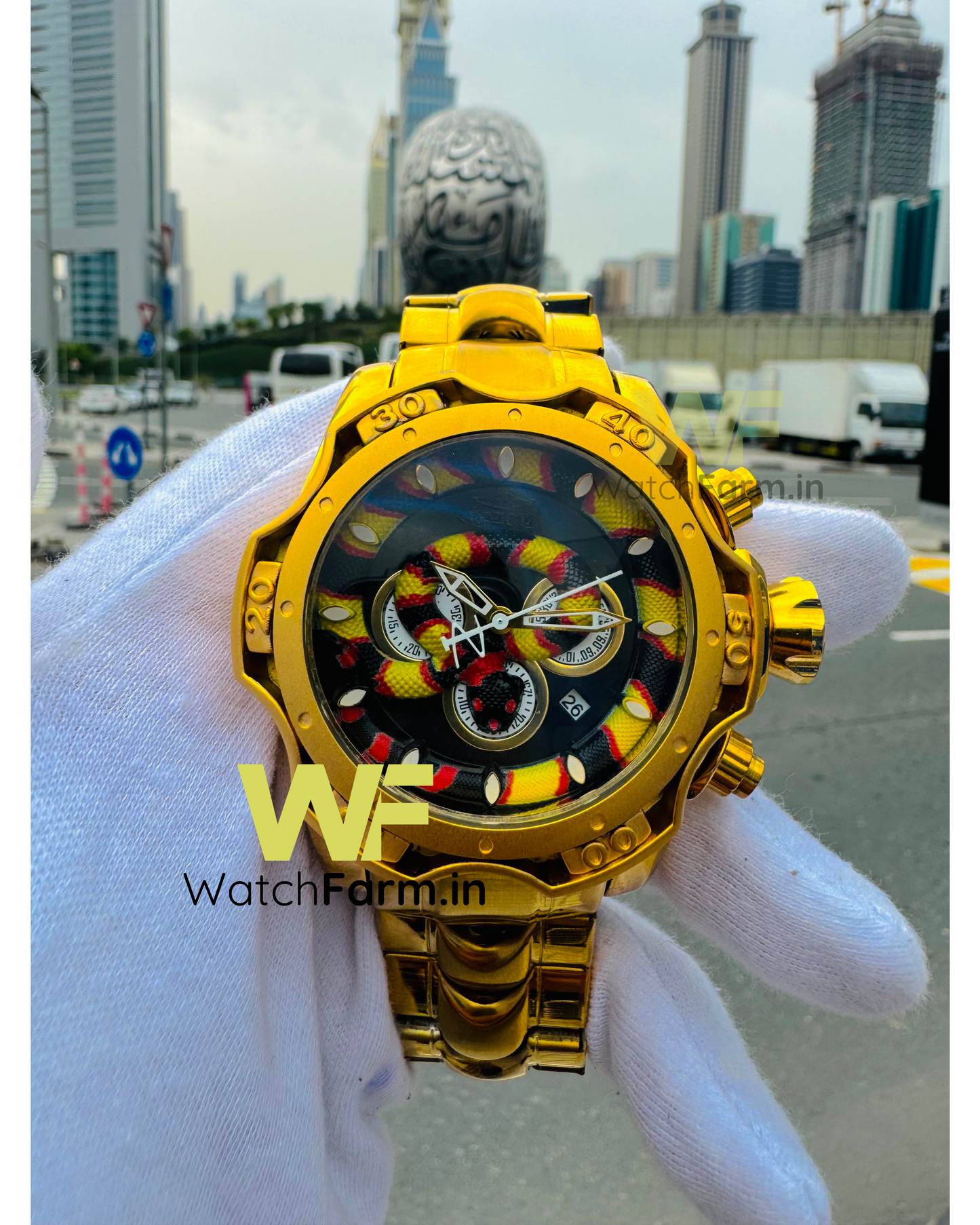 Dragon Gold Watch (heavy Quality Dubai Imported Black Dial (new Arrival).