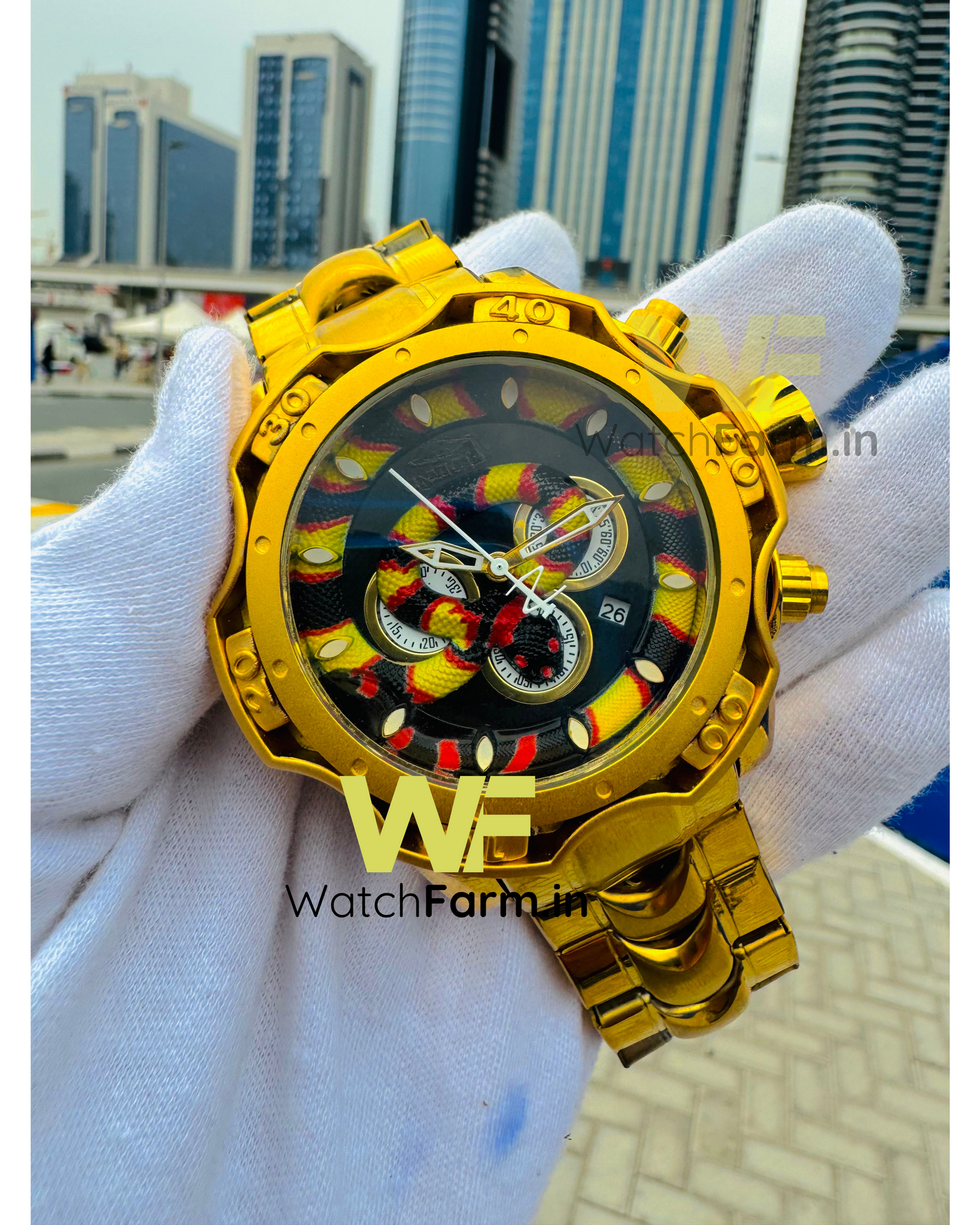 Dragon Gold Watch (heavy Quality Dubai Imported Black Dial (new Arrival).