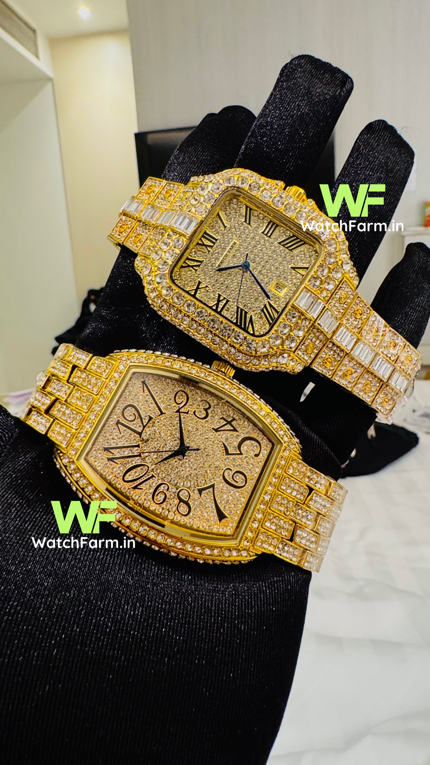 Diamond Watch Combo-Pack of 2