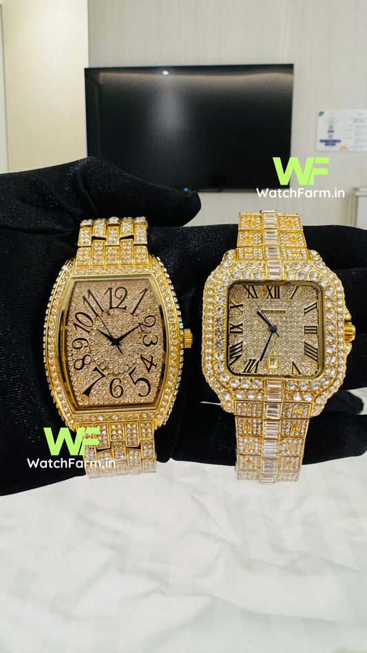 Diamond Watch Combo-Pack of 2